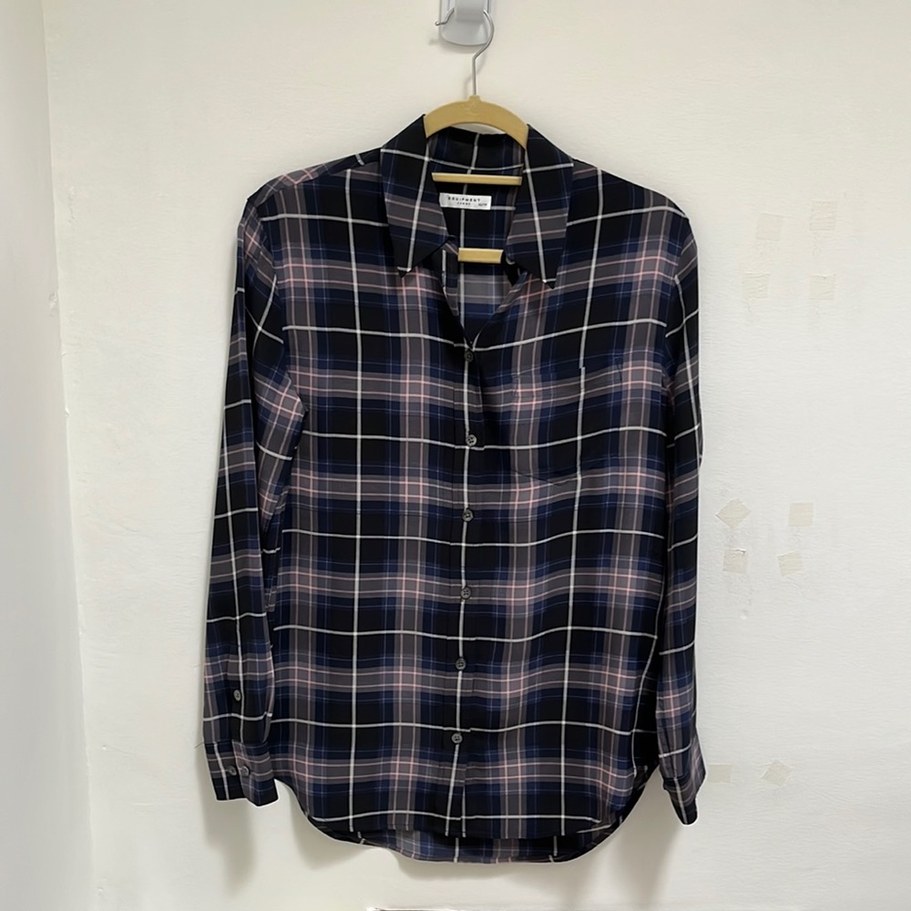 Silk Equipment Long Sleeve Blouse